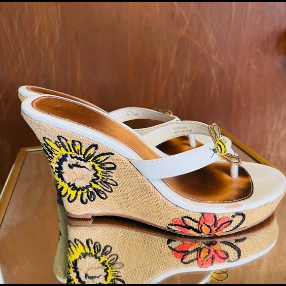Coach Shoes - Coach Mattie Bee Flower Wedge